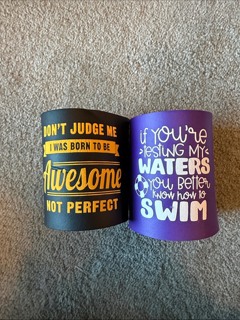 Swim Can Cooler - Fun Swim Saying